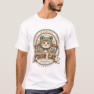 T-shirt Chemise d'art vectoriel vintage de chat grenouille