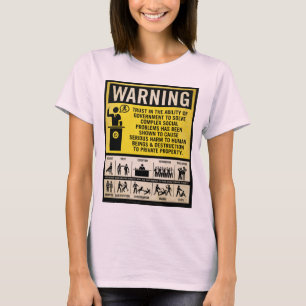 T-shirt Chemise d'avertissement de gouvernement