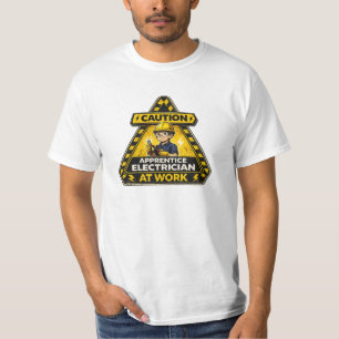 T-shirt Chemise d'avertissement Électricien apprenti au tr