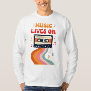 T-shirt Chemise De Bande De Cassette Rétro - La Musique Vi