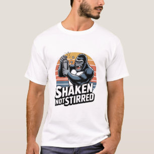 T-shirt Chemise de barman gorille secoué pas agité