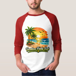 T-shirt Chemise de baseball à manches Raglan Vacances, c'e