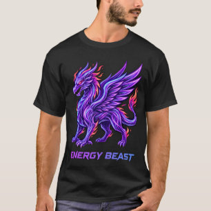 T-shirt     Chemise de bête d'énergie de phénix néon de fe