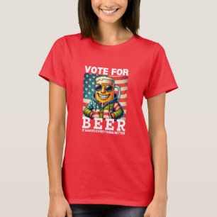 T-shirt Chemise de Bière Cadeau Vote Pour Trump Jour d