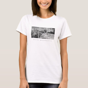 T-shirt Chemise de Boston, Tee graphique minimale Vintage,