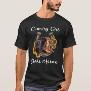 T-shirt Chemise de bottes de cowgirl de musique country qu