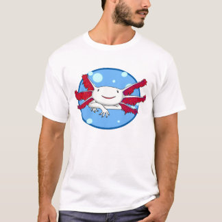 T-shirt chemise de bulle d'axolotl (blanc aucunes taches)