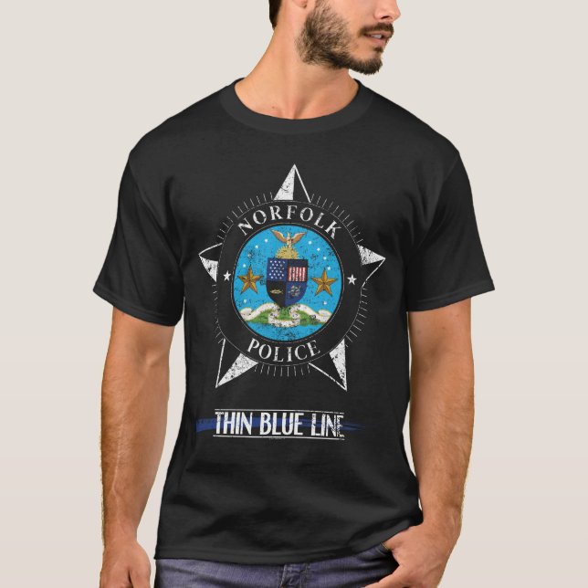 T-shirt Chemise de cadeaux de police de la Norfolk la (Devant)