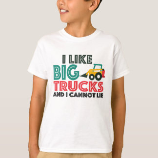 T-shirt Chemise de camion - J'aime les gros camions et je 