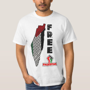 T-shirt Chemise de carte de Kéfié Palestine drapeau palest