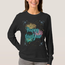 Chemise de célébration de typographie Bonne Année