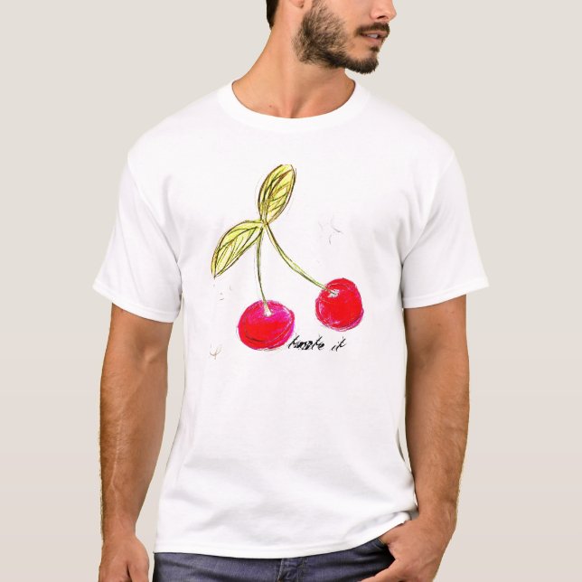 T-shirt chemise de cerise (Devant)