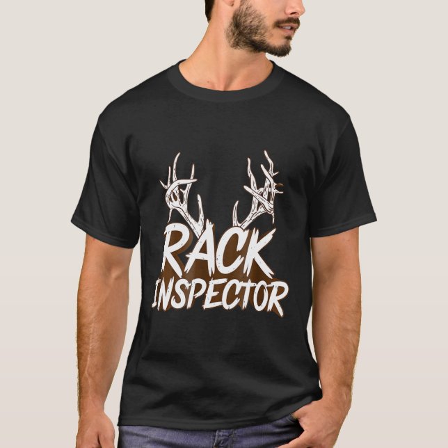T-shirt Chemise De Chasse Au Cerf Pour Hommes Drôle Rack B (Devant)