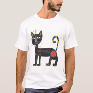 T-shirt Chemise de chat Basquiat, Chemise d'art de chat, C