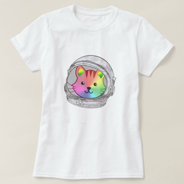 T-shirt Chemise de chat en arc-en-ciel Astro - Starry Nigh (Design devant)