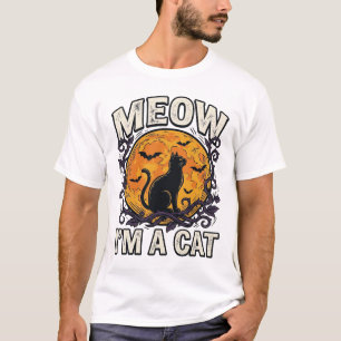 T-shirt Chemise de chat Halloween Miaou Je suis un chat Vi
