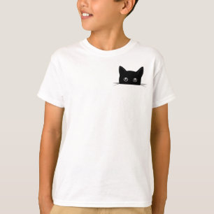 T-shirt Chemise de chat mignonne, Cachette de chat cachée 