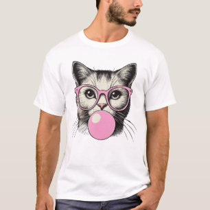 T-shirt Chemise de chat mignonne pour les femmes Amour cha