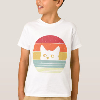 T-shirt Chemise de chat. Style rétro 