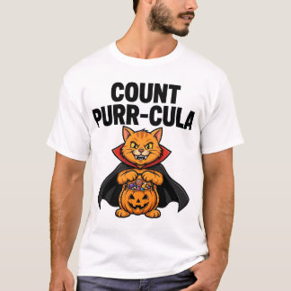 T-shirt Chemise de chat vampire drôle Count Purr-cula