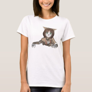 T-shirt Chemise de chaton d'Anime
