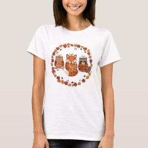 T-shirt Chemise de chaume d'automne pour animaux de bois
