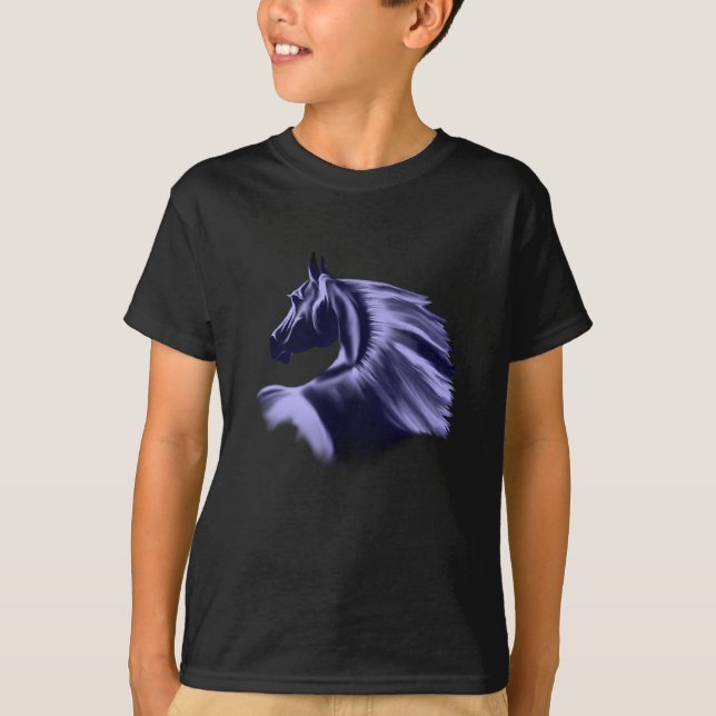 T-shirt Chemise de cheval de silhouette (Devant)