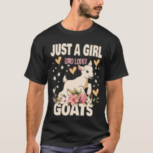 T-shirt Chemise de chèvre juste une fille qui aime les chè