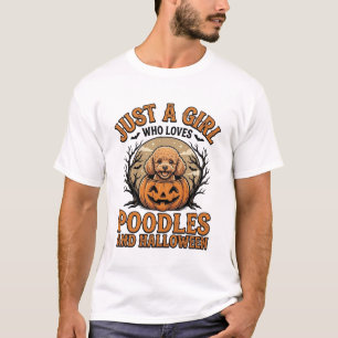 T-shirt Chemise de chien à la citrouille vintage fille can