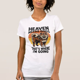 T-shirt Chemise de chien Chow Chow Heaven Hommage Vintage