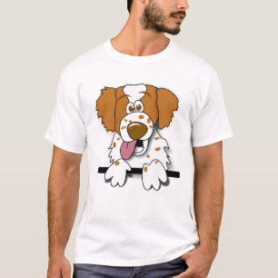 T-shirt Chemise de chien de bande dessinée d'épagneul de