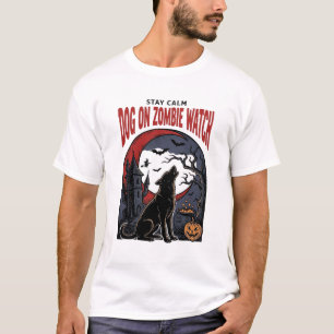 T-shirt Chemise de chien Halloween modèle patrouille zombi