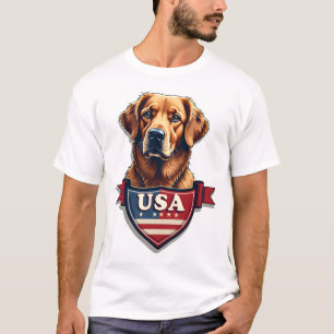 T-shirt Chemise de chien vintage USA Retriever Heritage 2