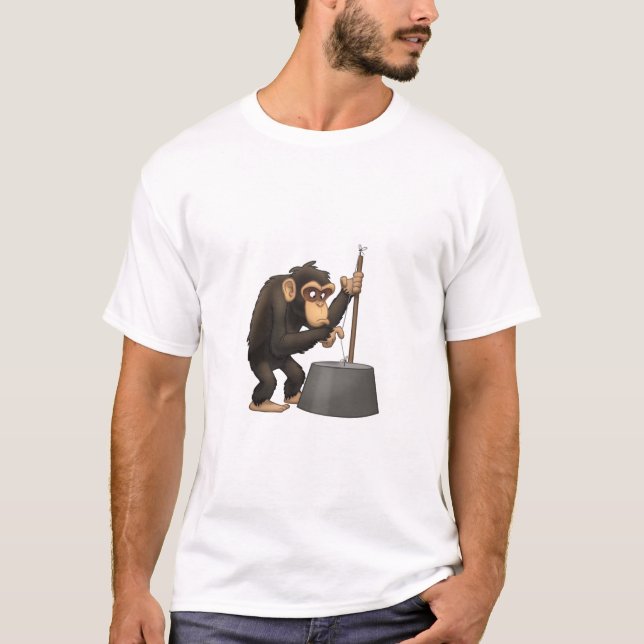 T-shirt Chemise de chimpanzé de Bassine-Basse-Playin' (Devant)