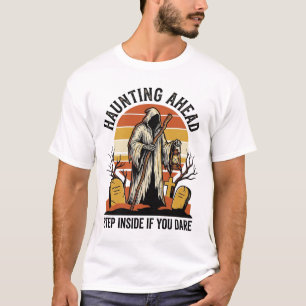 T-shirt Chemise de cimetière effrayant avec faucheur de co