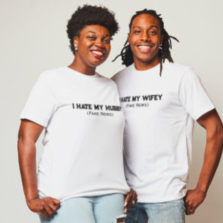 T-shirt Chemise de citation drôle Je déteste ma Wifey Fake