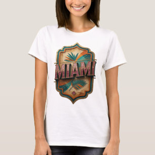 T-shirt Chemise de citation rose MIAMI accrocheuse