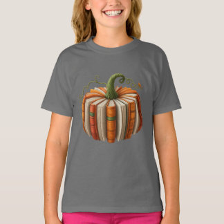 T-shirt Chemise de Citrouille de livres d'Halloween - Lect