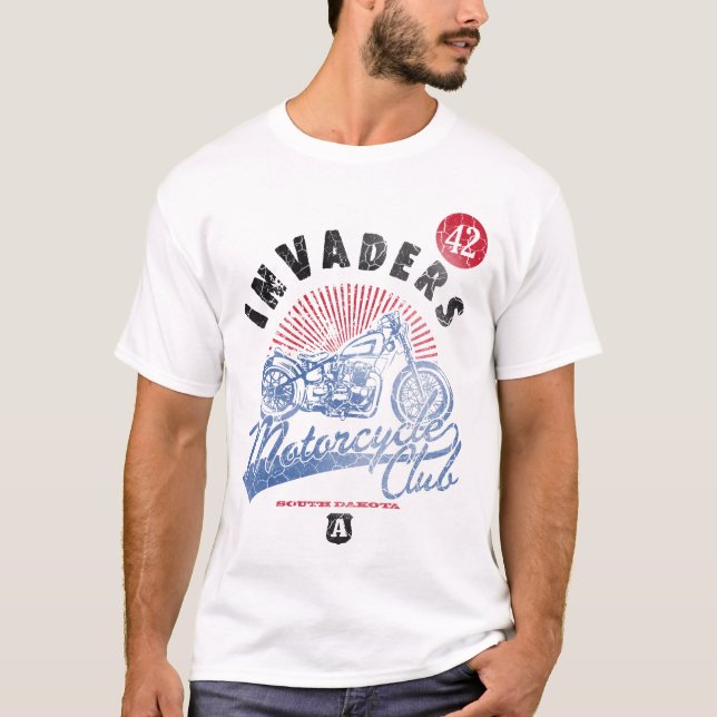 T-shirt Chemise de club de moto d'envahisseurs (Devant)