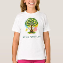 Chemise de club de tennis personnalisée avec arbre