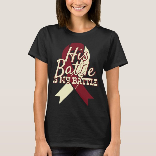T-shirt Chemise de conscience de cancer de la tête et du (Devant)