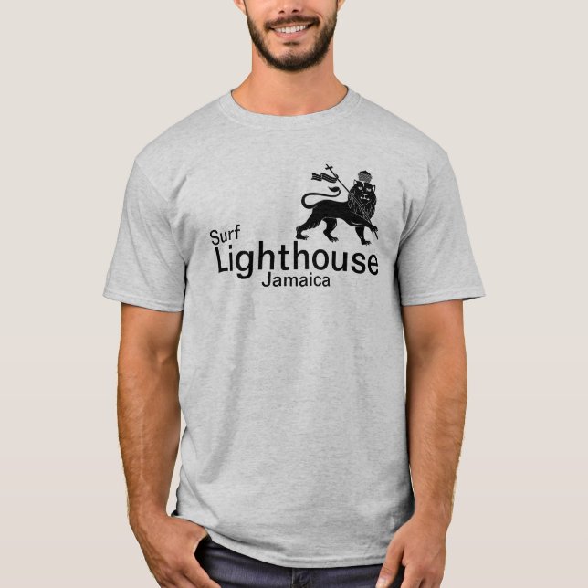 T-shirt Chemise de coupure de surf de la Jamaïque de phare (Devant)