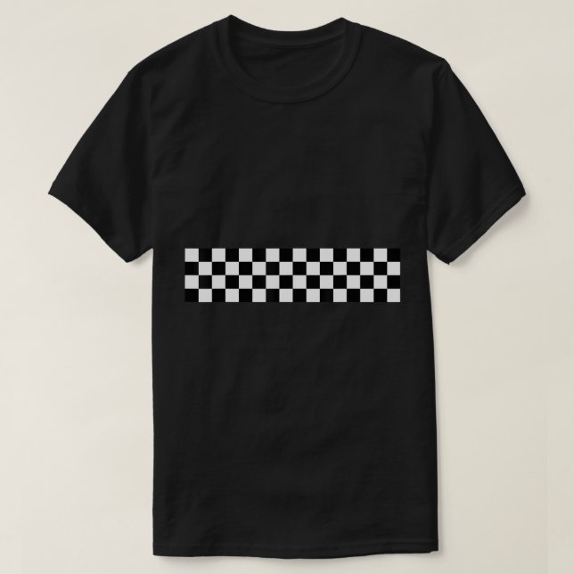 T-shirt Chemise de course À damiers ligne de finition Drap (Design devant)