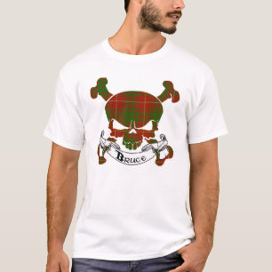 T-shirt Chemise de crâne de tartan de Bruce