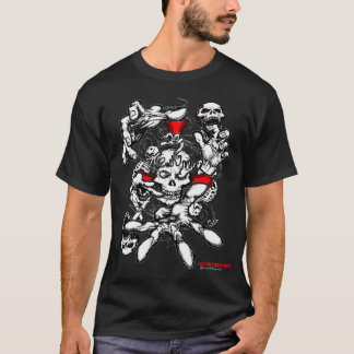 T-shirt Chemise de crânes et de mains de zombi