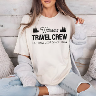 T-shirt Chemise de Crew de Voyage de Famille Personnalisée