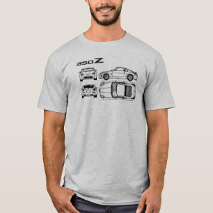 T-shirt chemise de croquis de mise au point de nissans