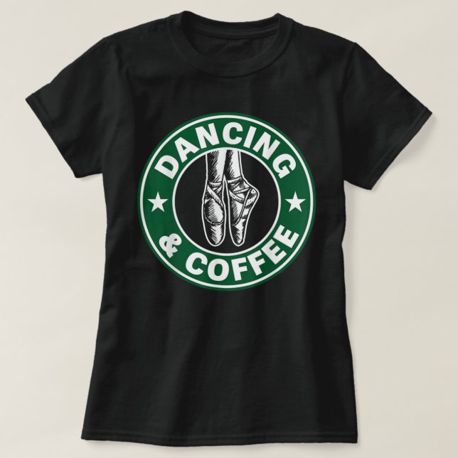 T-shirt Chemise de danse et café (Design devant)