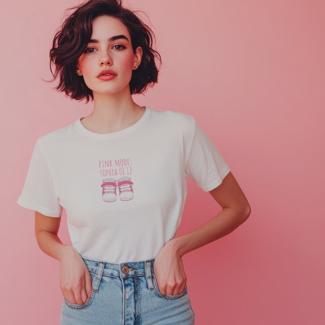 T-shirt Chemise de date d'accouchement personnalisée Bébé  (Créateur téléchargé)