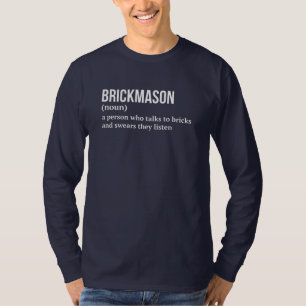 T-shirt Chemise de définition amusante en brique de constr